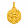 Médaille Vierge mère (plaqué or)