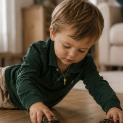 Pendentif Crucifix (plaqué or)