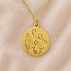 Médaille La crèche (plaqué or)