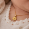 Médaille Vierge à l'enfant en affection (plaqué or)