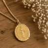 Médaille Miraculeuse facettée (plaqué or)
