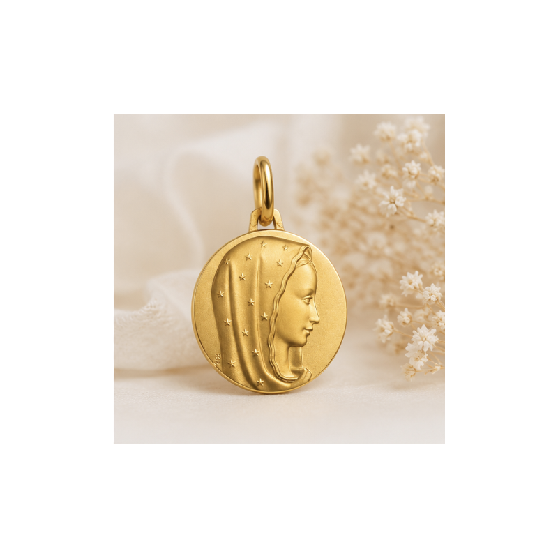 Médaille Vierge Gracieuse (plaqué or)