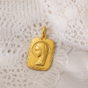 Médaille Vierge d'or brillante (plaqué or)