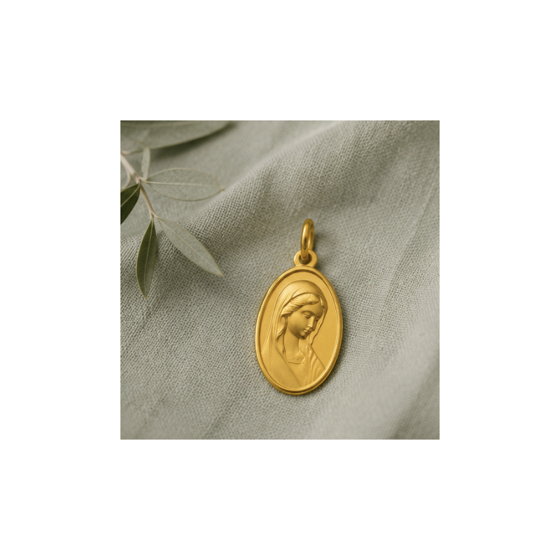 Médaille Vierge confiante (plaqué or)