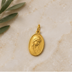 Médaille Vierge confiante (plaqué or)