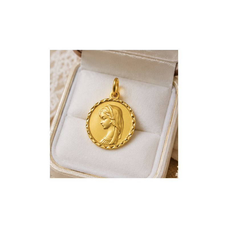 Médaille Vierge d'Amour (plaqué or)