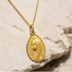 Médaille Vierge jeune (plaqué or)