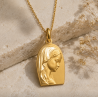 Médaille Vierge en sabot (plaqué or)