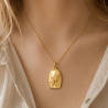 Médaille Vierge en sabot (plaqué or)