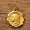 Médaille Vierge brulante (plaqué or)