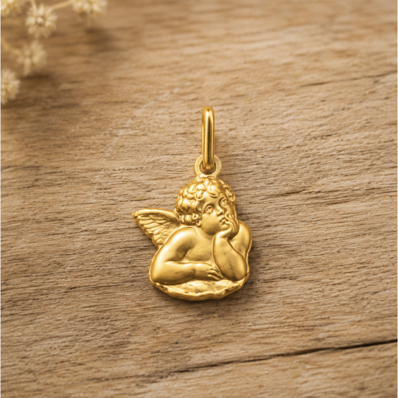 Pendentif ange (plaqué or)