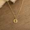 Médaillon croix ajourée (plaqué or)