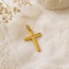 Pendentif Croix au liseré (plaqué or)