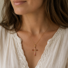 Pendentif Croix rouge (plaqué or)
