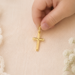 Pendentif Croix facettes et...