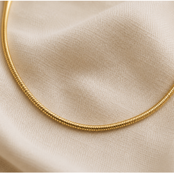 Chaine Serpentine Plaqué Or
