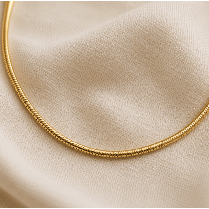 Chaine Serpentine Plaqué Or