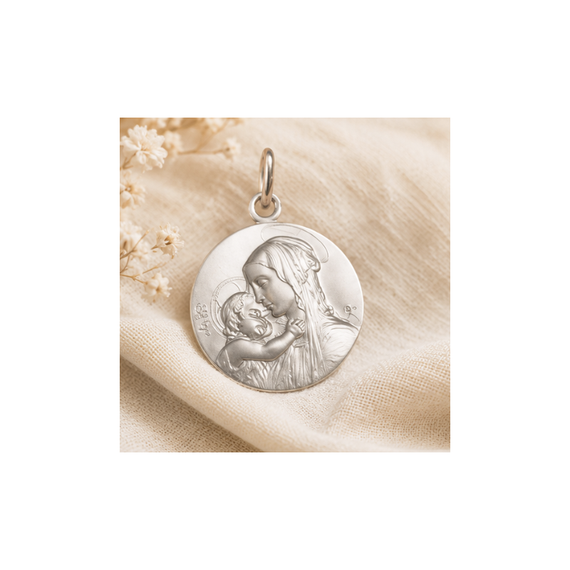 Médaille Vierge à l'Enfant de Botticelli (argent)