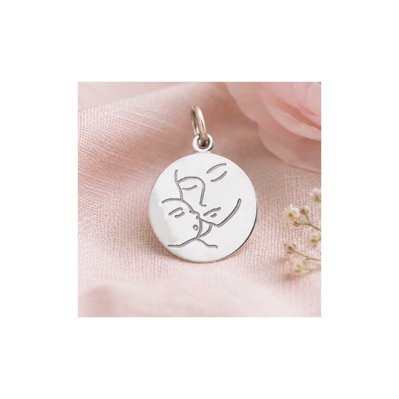 Médaille Visage de la Vierge à l'Enfant (argent)