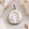 Médaille portrait Marie gravure laser (argent)