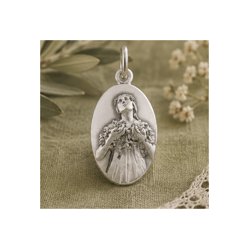 Médaille Vierge aux roses (argent)