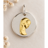 Médaille Vierge en soleil (argent et or)