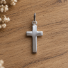 Croix plate argent