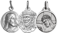 Medaille de bapteme du christ en argent