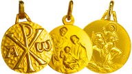 Médaille de baptême en Or 18 Carats Saints