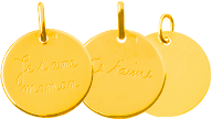 Pendentif personnalisé en Or 18 carats